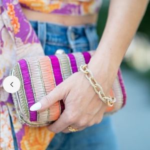 From St Xavier Andromeda Box Clutch in Pink